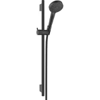 Hansgrohe Ensemble de douche Vernis Blend, 100 Vario EcoSmart, avec barre de douche S Puro de 65 cm, finition noir mat