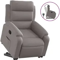 vidaXL Fauteuil relax avec releveur Taupe Tissu