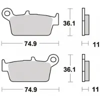 Vesrah Plaquette De Frein Pour Moto Kawasaki 500 Kx 1996 À 2004 Ar Neuf