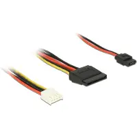 DeLOCK Câble d'alimentation interne Floppy - SATA femelle 15 broches vers Sl