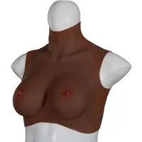 Vuxen Forme mammaire ultra réaliste noir Taille M