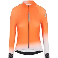 Q36.5 Gregarius Hybrid Collar Fade Long Sleeve Jersey Orange M Femme
