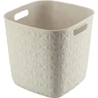 Curver 5x , Corbeille de rangement, Curver Softex Panier de rangement Cube 15L CraieBlanc (27.90 cm)