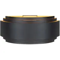Highlight Applique murale design Sofia noir avec or