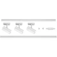 SLV kit rail électrique monophasé 3x Noblo LED Spot blanc 2x1m rail et accessoires