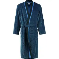 Cawö Peignoir Cawö 4839 Kimono Men Bleu Noir-50
