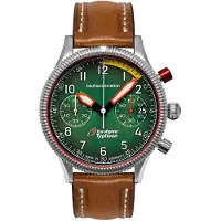 Bauhaus 2576-4 Montre Homme Aviation Eurofighter Chronographe Marron/Vert