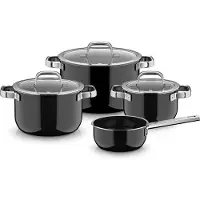 WMF Fusiontec Mineral Pro Batterie de Cuisine 4 Pièces Noir
