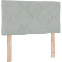 vidaXL Tête de lit LED gris clair 80 cm velours