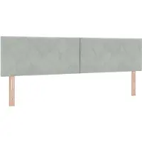 vidaXL Tête de lit LED gris clair 180 cm velours