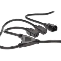 Digitus Répartiteur d'alimentation IEC 60320 C14 pour IEC 60320 C13 CA 250 V 1.7 m moulé noir-AK-440400-017-S