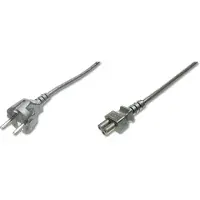 Digitus Câble d'alimentation ASSMANN CEE 7/7 (type F) - C5 St/Bu 0 75m H05VVV-F3G 0.75qmm sw (0.75 m), Câble d'alimentation, Gris