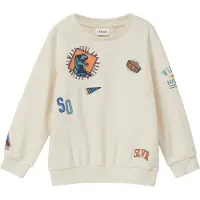 s.Oliver Sweat beige clair / bleu ciel / orange