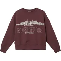 s.Oliver Sweat-shirt bordeaux / blanc