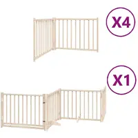 vidaXL Porte pour chien 12 pièces avec porte Pliable 960 cm Bois de peuplier