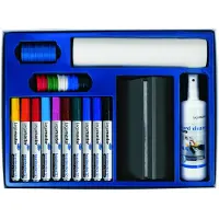 Legamaster Lot de démarrage pour whiteboard PROFESSIONAL 7-125500 , lot complet, marqueurs, produit nettoyant, aimant, 27 p.