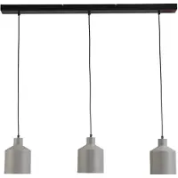 Masterlight Lampe de salle à manger Boris Concepto 3x14 noir avec du gris