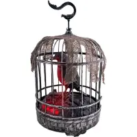 Toychamp CORBEAU ENFERMÉ CAGE ANIMÉ SON LUMIÈRE 32X20X20CM
