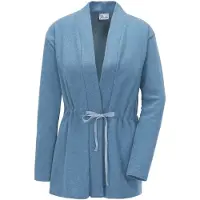 Goldner Veste en polaire bleu