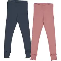 Müsli Leggings bleu marine / rose ancienne