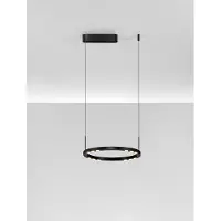 Lyora Suspension élégante Lunette noir Ø 40cm
