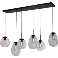 Masterlight Lampe suspendue Lava 6x verre transparent