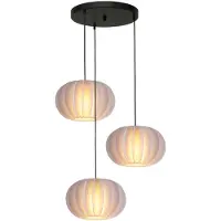 Masterlight Lampe suspendue Vide Arena avec des casquettes blanches