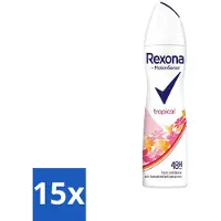 Rexona – Déodorant spray – Motion Sense – Tropical – Antisudorifique & Transpirant – 150 ml – Pack économique – 15 pièces