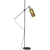 Masterlight Lampadaire noir Bounty réglable avec verre cylindrique