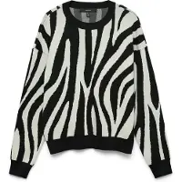 Vero Moda Pull-over 'VMSilje' crème / noir