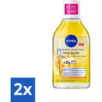 Nivea - Eau Micellaire - Sérum Enrichi Radiance - Démaquille le maquillage waterproof - 400 ml - Pack Avantage - 2 pièces