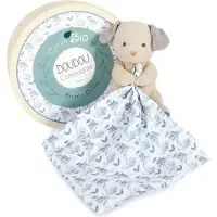 Doudou et Compagnie Animal en peluche Botanic Bio Chien Pm avec doudou Bleu
