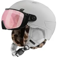 Julbo - Casque de ski/snowboard à visière - Globe Evo Reactiv 1-3 HC White - Taille 54-58 cm - Blanc
