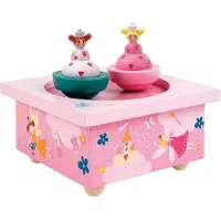 Trousselier Boîte à musique en bois Princesse et Grenouille - - Rose - À partir de 3 ans - Mixte
