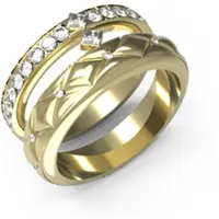 GUESS Stylish Jubr04586 Ring Doré 56 Femme