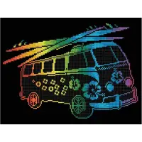 Diamond Dotz DD7-049 Cool Combi, taille env. 41 x 31 cm, Diamond Painting, peinture avec des diamants, tableau étincelant à réaliser soi-même, pour enfants et adultes