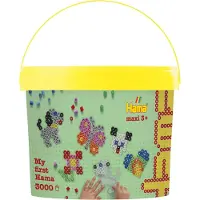 Hama Maxi Perles - 3000 pces + 4 Assiettes - Multicolore - - UneTaille - Perles