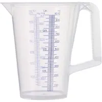 Pressol Gobelet gradué 1 l bleu graduation imprimée polypropylène, Verre mesureur, Bleu, Transparent