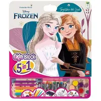 Cefa Toys Livre De Coloriage Avec Autocollants Giga Block 5 En 1 La Reine Des Neiges