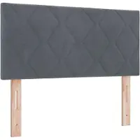 vidaXL Tête de lit LED gris foncé 100 cm velours
