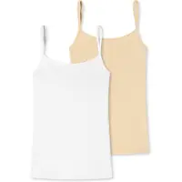 Schiesser Maillot de corps ' Uncover ' beige foncé / blanc