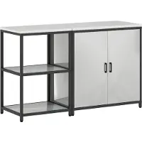 vidaXL Ensemble de rangement pour la cuisine HATTEM, 2 pièces, argent