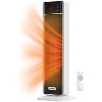 Auronic Fourneau électrique - Fourneau en céramique - Fourneau à tour - 2000W - Blanc
