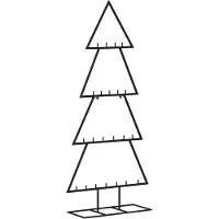 vidaXL Arbre de Noël en métal pour décoration noir 125 cm