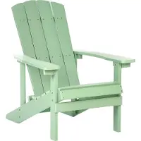 Beliani Chaise de jardin vert clair en plastique imitation bois résistante aux intempéries, style moderne d'extérieur