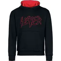 Slayer Sweat-shirt à capuche de - Logo - S - XXL - pour Homme - noir/rouge - Taille XL