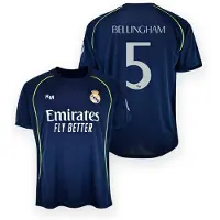 Real Madrid 24/25 Bellingham Away Short Sleeve T-shirt Bleu L Homme