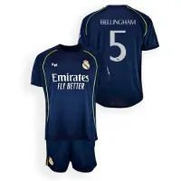 Real Madrid Maillot Extérieur Enfant Jude Bellingham 25/26 - Taille 164 - Merchandising Officiel - Boutique Officielle