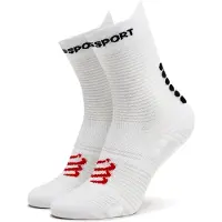 Compressport - Chaussettes de trail/running - Pro Racing Socks V4.0 Run High White/Black - Taille 42-44 - Blanc