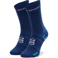 Compressport - Chaussettes de trail/running - Pro Racing Socks V4.0 Run High Sodalite/Fluo Blue - Taille 45-48 - Bleu